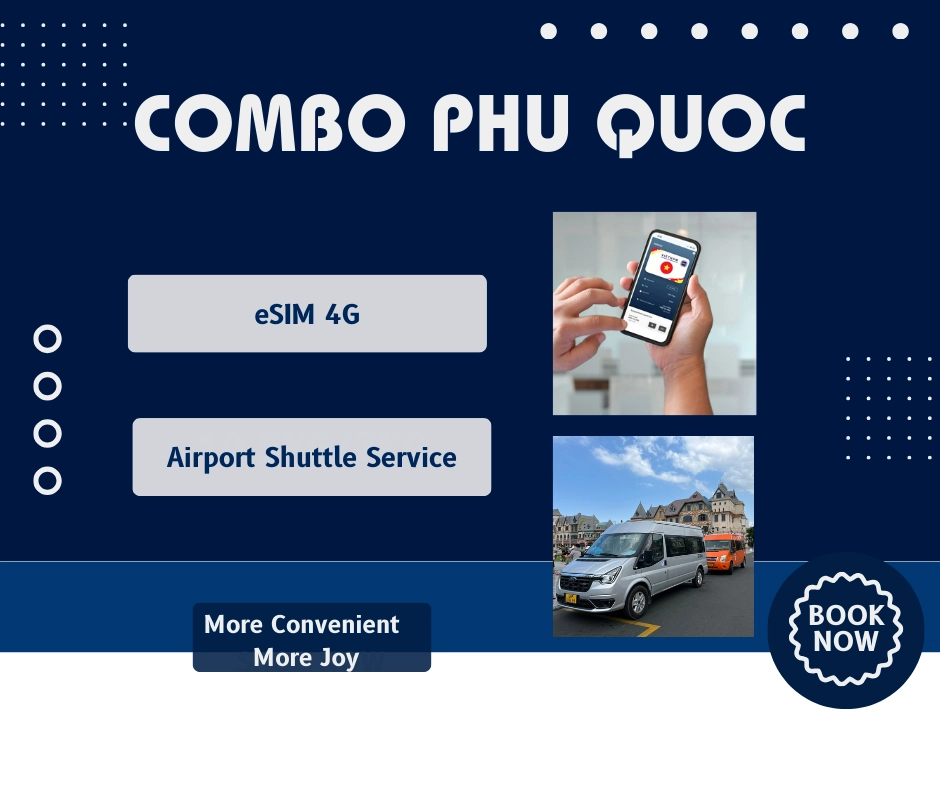 [COMBO] Vietnam 4G eSIM + Phu Quoc Airport Transfer | Phu Quoc